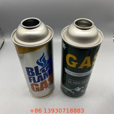 Caixa de gás de alta pressão 18-21 bar aerossol lata de estanho vazia 65mm 57mm