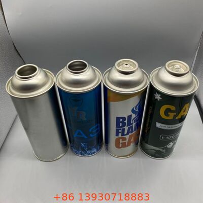 Caixa de gás de alta pressão 18-21 bar aerossol lata de estanho vazia 65mm 57mm