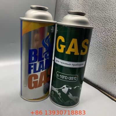 Cartucho de gás de butano recarregável de placas de alumínio 65 mm para fogões de acampamento e cozinhar ao ar livre