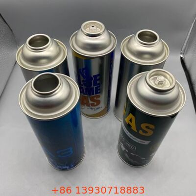 Caixa de gás de alta pressão 18-21 bar aerossol lata de estanho vazia 65mm 57mm