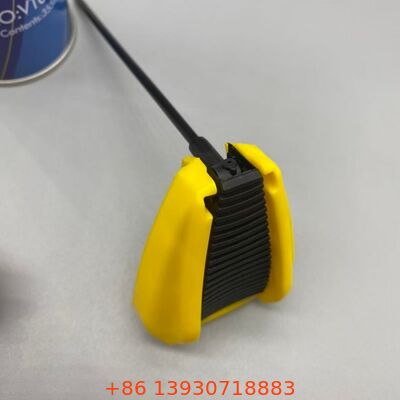 Actuador de gatilho de aerossóis dobrável de poupança de espaço com mecanismo de bloqueio à prova de vazamento e tubo de extensão integrado