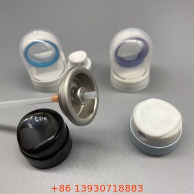 Válvula de pulverização de protetor solar aerosol com tecnologia de saída controlada, bocal resistente a obstruções e operação de 360 graus