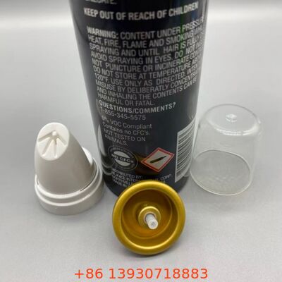 Válvula de aerossol de mousse de cabelo invertida com alumínio resistente à corrosão e funcionalidade 360o