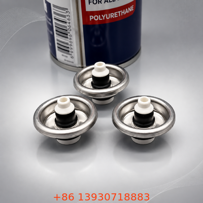 Uma válvula de spray de aerosol de espuma de PU pressurizada de uma polegada com design de válvula masculina de caule curto