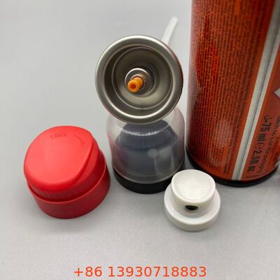 Válvula de aerossol de cola para cabelo de pulverização contínua com bocal anti-obstrução de névoa de precisão e design resistente a produtos químicos